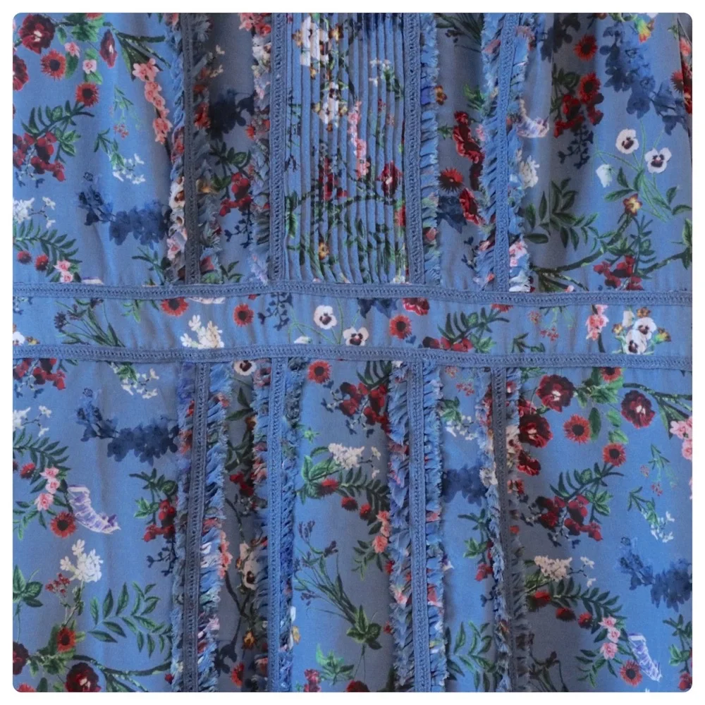 ALICE + OLIVIA Marta Floral Mock Neck Midi Dress - Picture 11 of 14